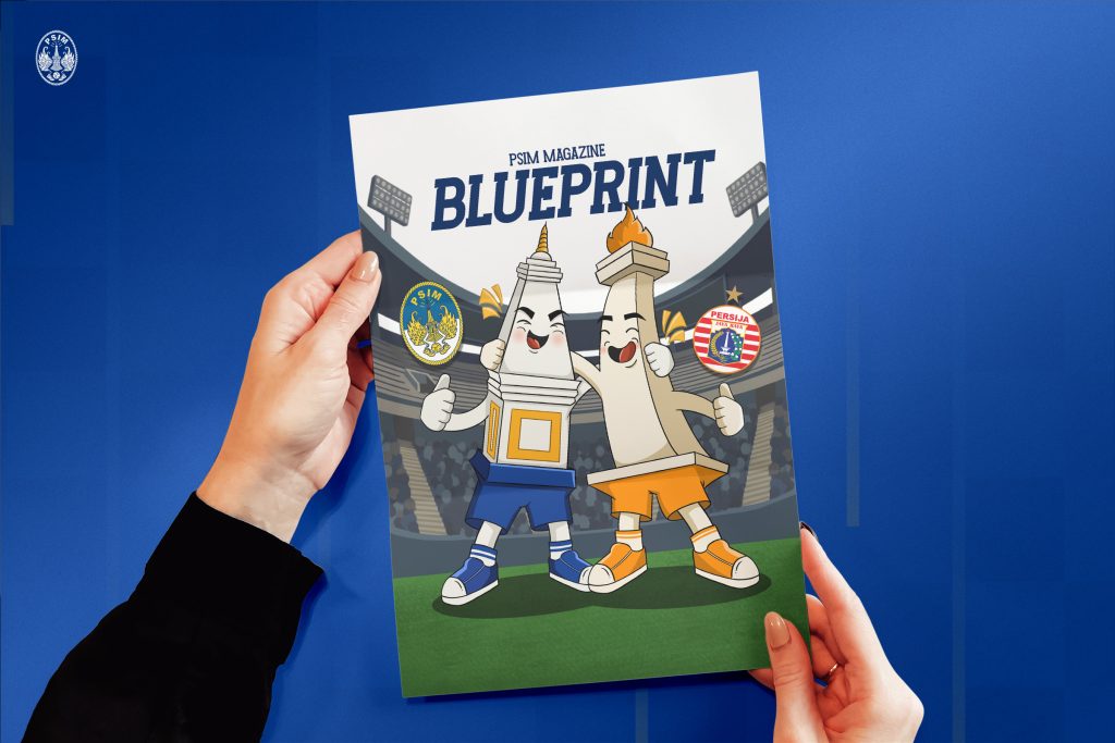 Sampul majalah Blueprint PSIM melawan Persija